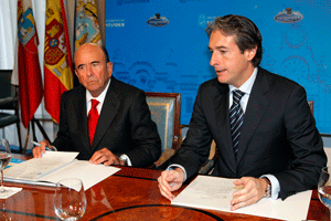 Emilio Botín con el alcalde de Santander Íñigo De La Serna Emilio Botín con el alcalde de Santander Íñigo De La Serna