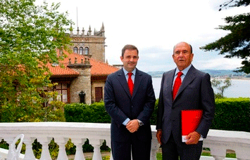 D. Emilio Botín con Iñigo Sáenz de Miera. Foto: Alberto Aja D. Emilio Botín con Iñigo Sáenz de Miera. Foto: Alberto Aja
